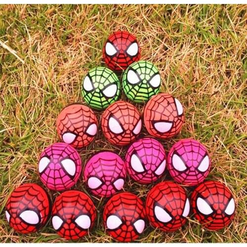 10pcs rubber spider bouncing ball,cute toys for children kids pets,birthday party gifts promotion fun anime man play balls