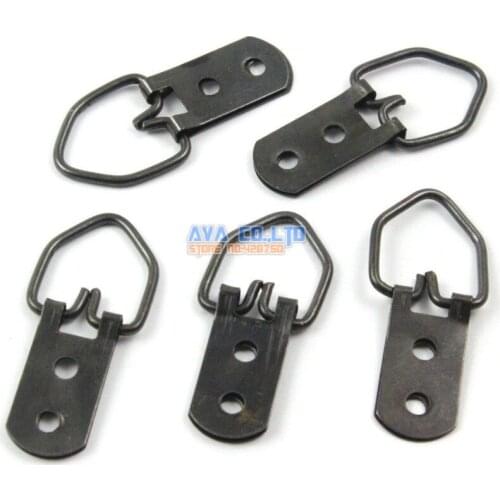 100 Pieces Black Photo Frame Hook Hanging Photo Frame Hanger 37x10mm