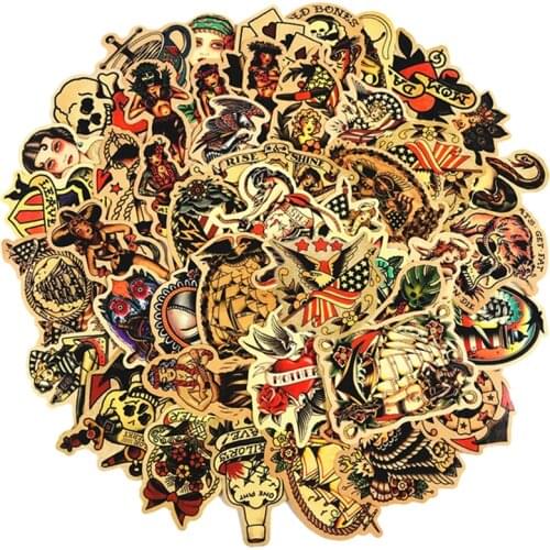 50PCS Europe and America Retro Sexy Pin Up Girl Stickers Skateboard Laptop Guitar Moto Toys Kids Gift Decals Graffiti Sticker F3