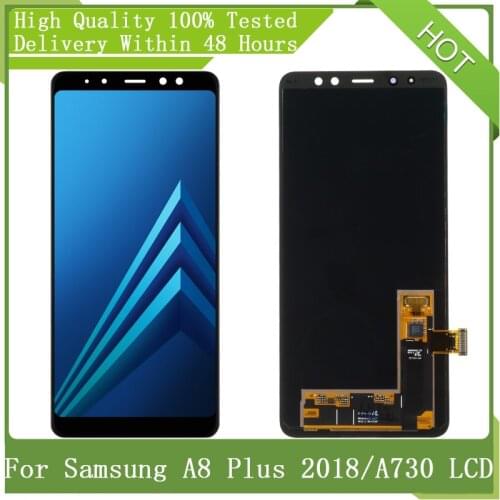6.0'' Super AMOLED For SAMSUNG GALAXY A8 Plus 2018 A730 A730F SM-A730F LCD Display Touch Screen Digitizer Assembly Replacement