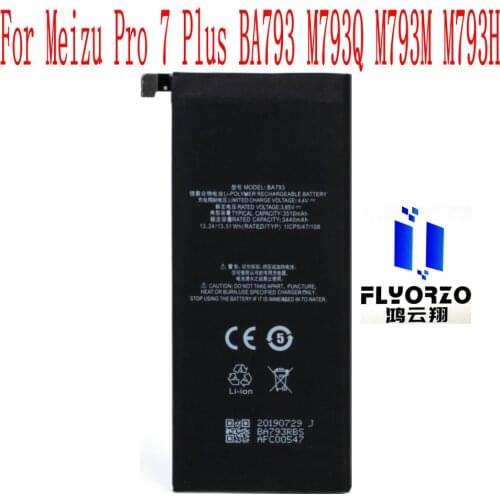 New High Quality 3510mAh BA793 Battery For Meizu Pro 7 Plus BA793 M793Q M793M M793H Mobile Phone