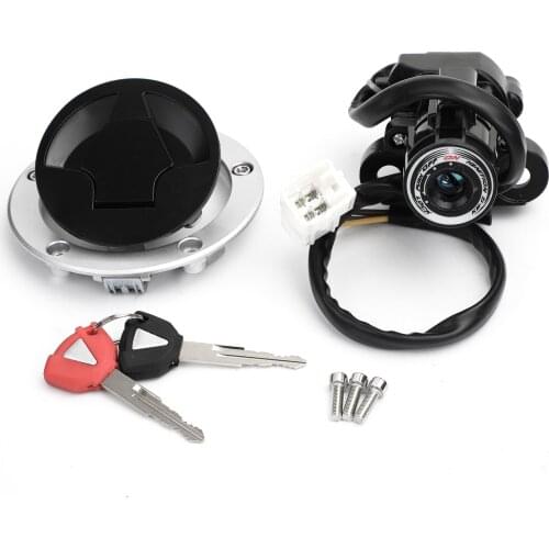 Areyourshop for Kawasaki Ninja 650 EX400 Ninja 400R ZX14R 2012-2017 2013 2014 2015 ZX1400 Ignition Switch Fuel Gas Cap Lock Set