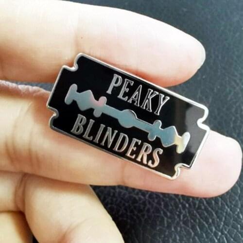 Peaky Blinders Razor Blade Brooch Pins Enamel Metal Badges Lapel Pin Brooches Jackets Jeans Fashion Jewelry Accessories