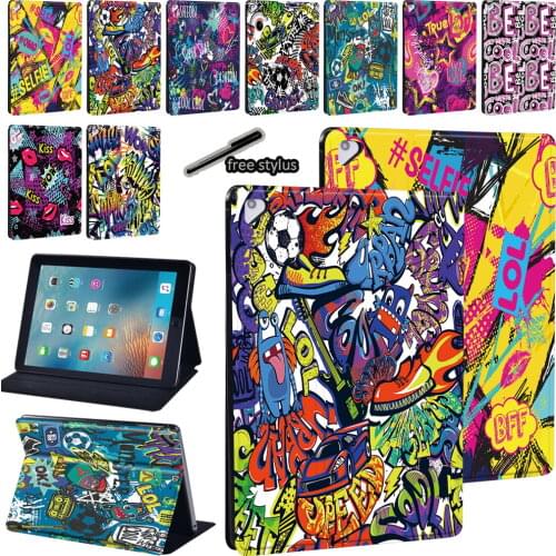 Tablet Case for Apple IPad Air 1/Air 2 9.7"/Air 3 10.5" 2019 /Air 4 2020 10.9" PU Leather Tablet Stand Folio Cover Case+Stylus