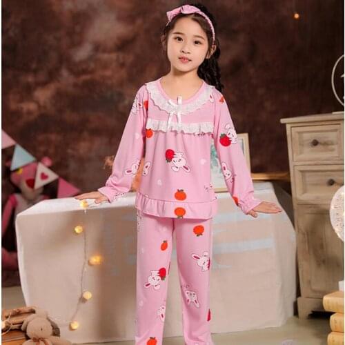Princess Kids Pajamas 2021 Spring Girls Sleepwear Nightwear Cartoon Homewear Sets Cotton Childrens Pyjamas Night Suit For Girl