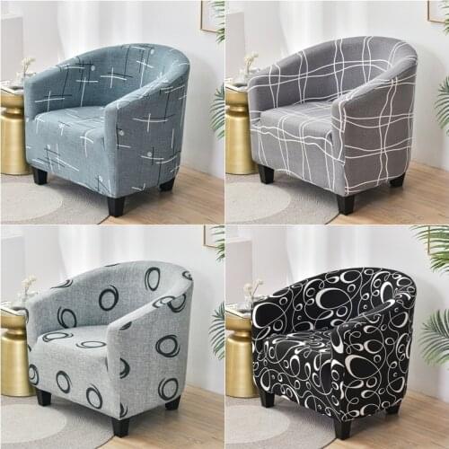 Elastic Geometric Spandex Sofa Cover Relax Stretch Single Seat Club Couch Slipcover for Living Room Armchair Protector Cover