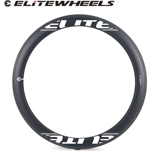 ELITEWHEELS 700c Road Crabon Rim Crystal Polished Brake Surface Carbon Rims 25/27mm Width Tubular Clincher Tubeless For Racing