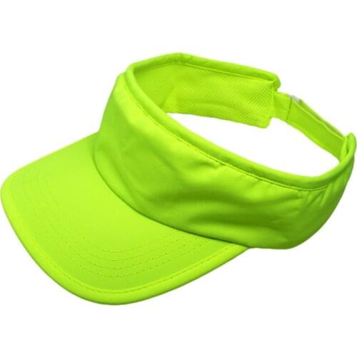 Neon Yellow Orange Men Visor Cap Women Summer Sport Visor Hats Sun Protection Golf Running Cap Quick Dry