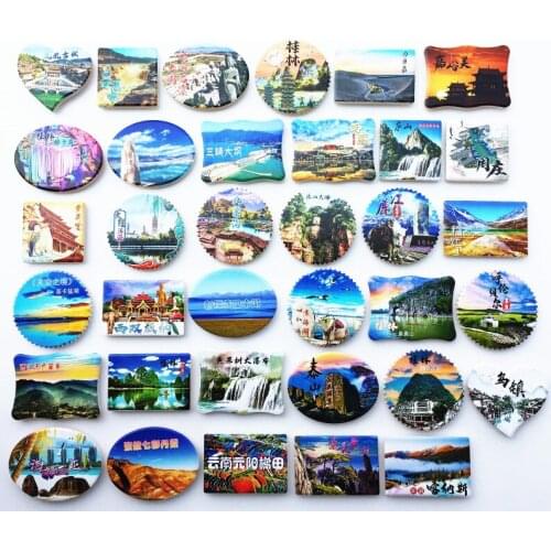 China Travel Ceramics Magnets Fridge Magnetic Tourist Souvenir Decoration Articles Handicraft Gifts