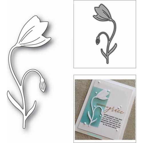 New Thanksgiving Tulip Flower Plant 2020 Metal Cutting Dies for DIY Scrapbooking and Card Making Decor Embossing Craft No Stamps
