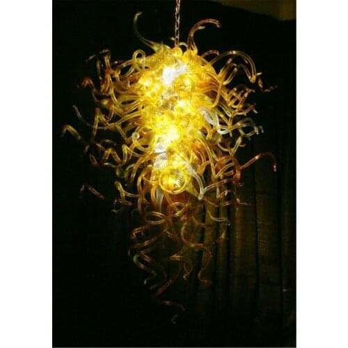 New Product 100% Mouth Borosilicate Dale Chihuly Style Hand Blown Glass Chandelier Light