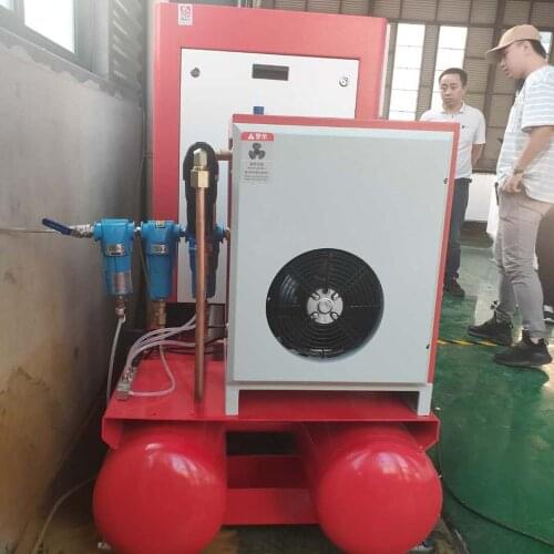Permanent Magnetic Variable Frequency Rotary Screw Air Compressor with Tank and Dryer