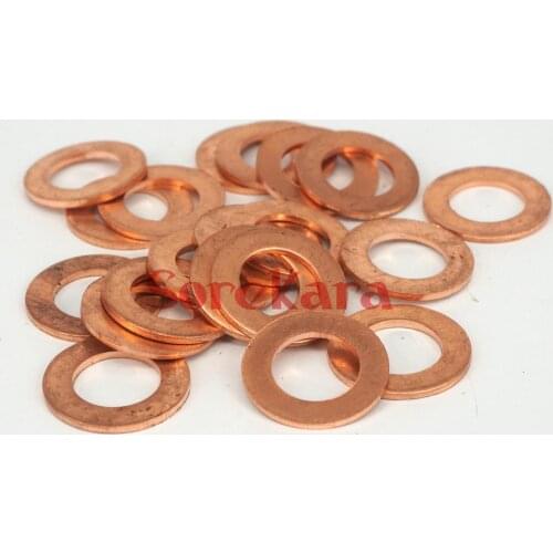 Inner Diameter 8/10/12/13/14mm Thickness 1/1.5/2mm Copper Flat Gasket Sealing Ring Washer Spacer For Boat