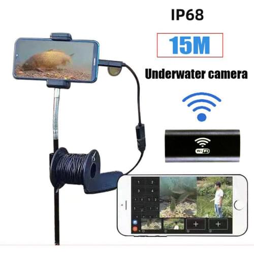 15M HD underwater camera 5 mega-pixel visual fishing device IP67 waterproof mobile phone tablet 8LED illuminated fish finder