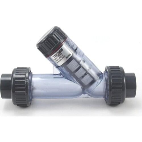 Y-Type Transparent UPVC Filter Visible Aquarium Water Pipe Filter Micro Irrigation System Pump Filter Home Water Supply 1Pcs