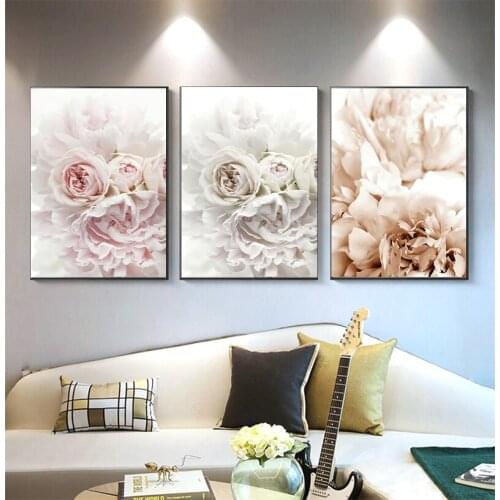 Northern Europe modern contracted rose flowers sitting room poster wall porch painting decorative picture print canvas