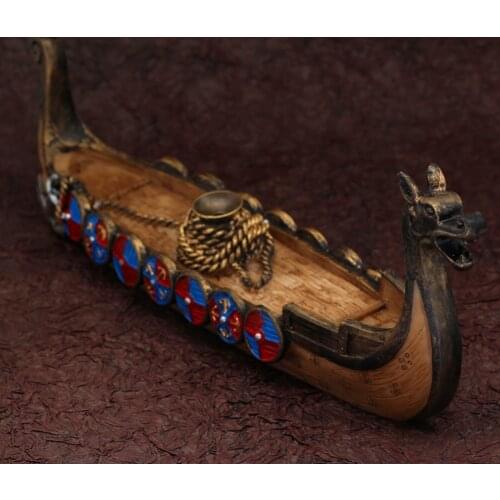 Nordic viking dragon ship insence bunner