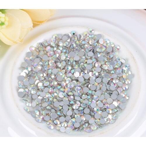 Mix Sizes Transparent Stone SS3-SS34 Glass Clear AB 3D Nail Rhinestones Flat Back Rhinestone DIY Jewelry Accessories