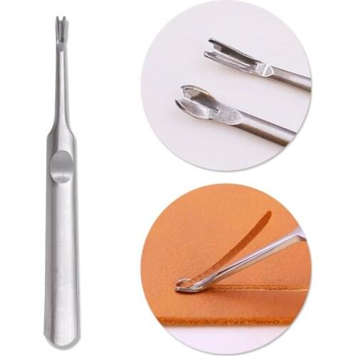DIY Hand Leathercraft Stainless Steel U V Shaped Leather Stitching Groover Skiving Edge Beveler Leathercraft Tool Kit