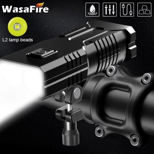 1800LM Bike Light Mini 2*L2 LED Bicycle Front Light 5000mah Power Bank Flashlight Waterproof USB Rechargeable MTB Headlight