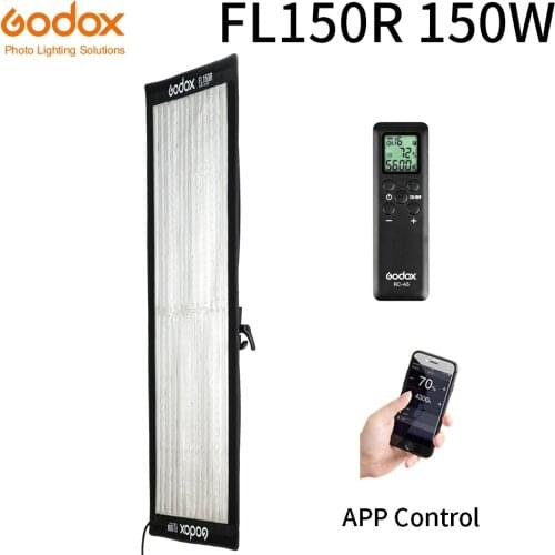 Godox FL150R 150W Flexible LED Video Light Rollable Cloth Lamp with Controller + Remote Control + X-shape Support +Mobile APP