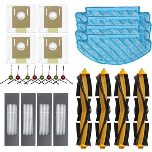 For ECOVACS DEEBOT OZMO T8 AIVI MAX Robot Vacuum Cleaner Main/Side Brush Dust Bag Filter Disposable Mop Cloth Replacement Part