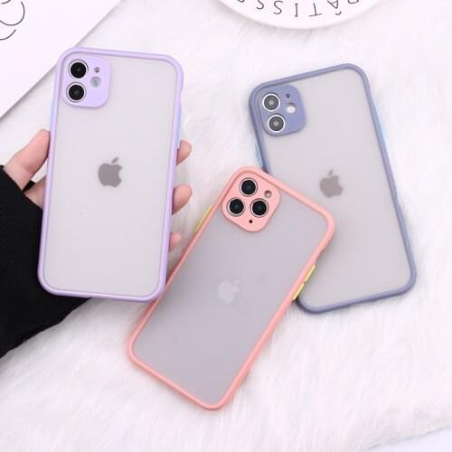 Camera Protection Bumper Phone Cases For iPhone 11Pro Max XR XS Max X 8 7 6S Plus Matte Translucent Shockproof Back Cover