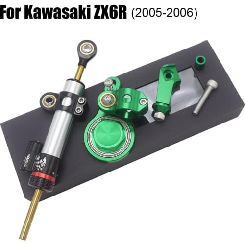 ZX6R Full Set of Steering Damper Mounting Bracket Kit For Kawasaki ZX6R 2005 2006