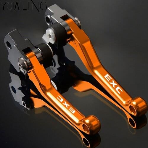 1Pair CNC Dirt Bike Pivot Brake Clutch Levers For 125 200 250 300 400 450 500 530 EXC Motorcycle Motorbike Brakes Handbrake