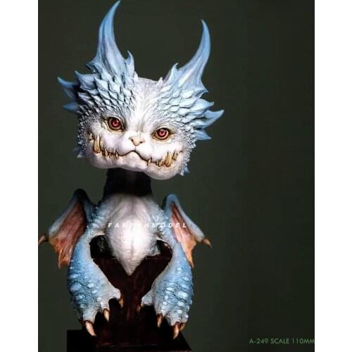 110MM Resin model kits Little dragon bust colorless A-249