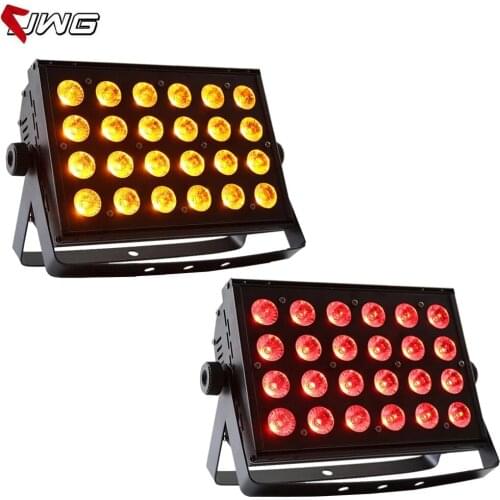 Free Shipping 2pcs/lot 24x18w RGBWA+UV 6IN1 LED DMX Wash Bar Led indoor Wall Washer Stage Lighting