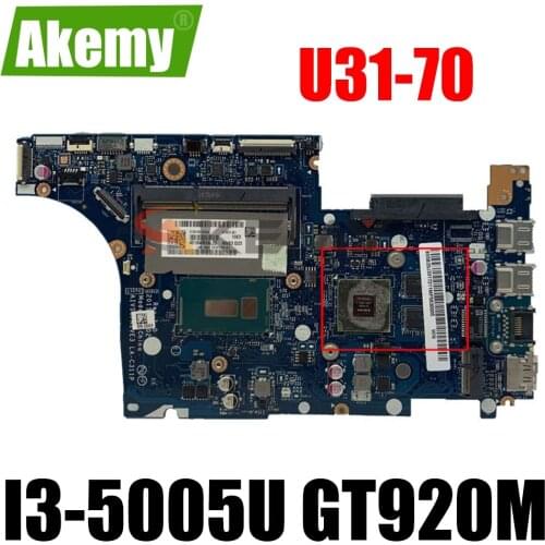 Akemy LA-C311P Laptop motherboard AIVS3/AIVE3 for Lenovo IdeaPad U31-70 original mainboard W/ I3-5005U GT920M 100% Fully Tested