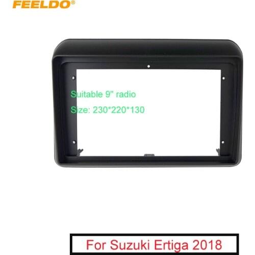 FEELDO Car Audio 9" Big Screen Fascia Frame Adapter For Suzuki Ertiga 2018 2DIN Dash Fitting Panel Frame Kit