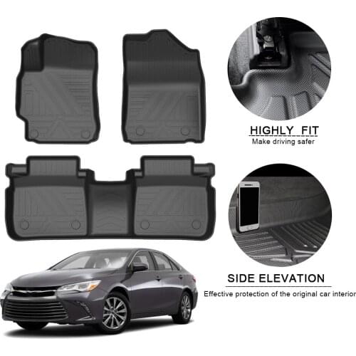 Car Floor Mats For Toyota Camry 2012-2017 TPE Auto Foot Pad Non-Slip Waterproof Rubber Carpets Automobile Interior Accessories
