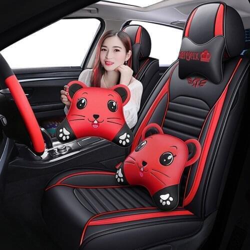 Black Leather Car seat covers For volvo xc90 s60 v40 c30 s80 s40 v50 v60 v70 xc40 V90 accessories