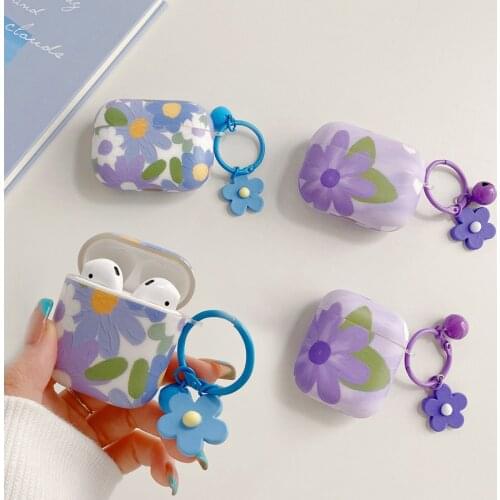 For Apple AirPods 1/2 Case Cute Flowers Pendant Earphones Case for Airpods Pro 3 Case Luxury Protection Headset Cover Air Pods