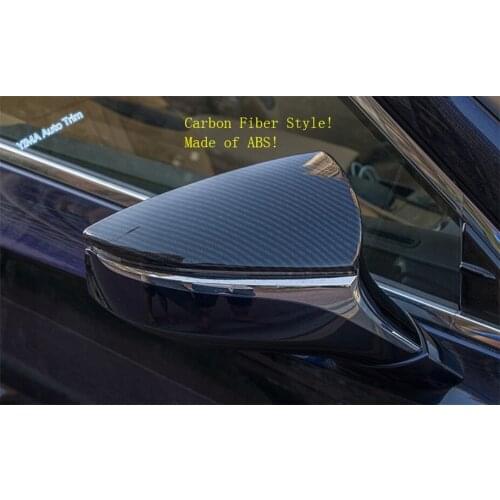 Lapetus Side Door Rearview Mirror Decoration Cap Cover Trim 2 Piece Fit For Lexus ES 2018 - 2021 ABS Chrome / Carbon Fiber Look