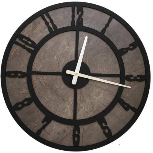 North Designed the Gordian Black Circle Decorative Wall Clock 48 Cm