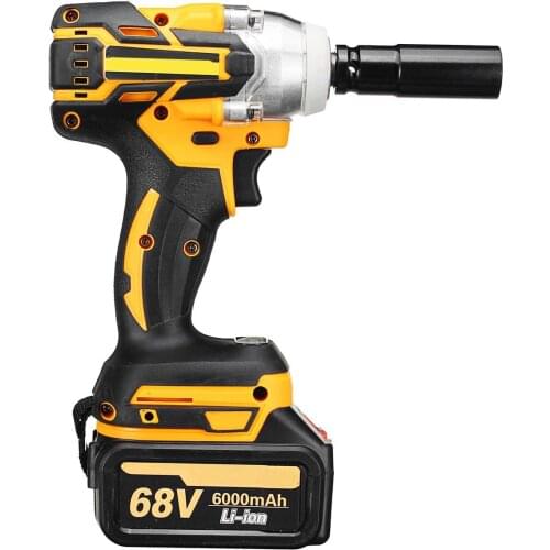 21V Brushless Electric Impact Wrench Hand Drill Installation Power Tools With 2X 6000mAh Li Battery Batteries