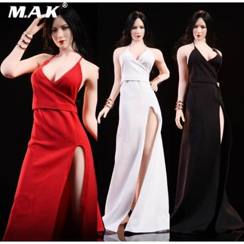TOYS C1901 1/6 Scale Ada Wong dress set Model Dress red carpet evening dress Fit Female Body Woman Head Sculpt
