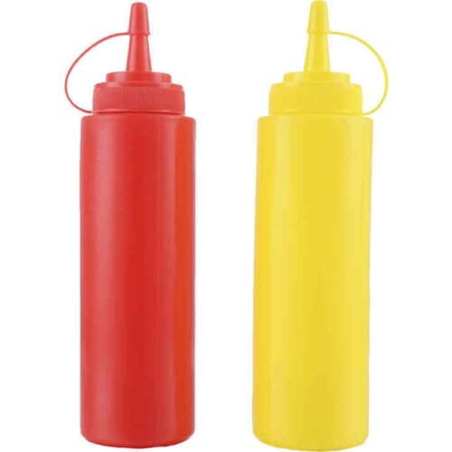 Ketchup BBQ Sauce Dispensing Bottles Squeeze Type Bottle with Cap Safe Silicone For Ketchup Jam Mayonnaise Olive Oil