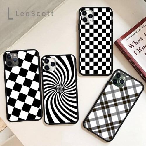 Checkerboard Plaid Checkered Phone Case for iPhone 11 12 pro XS MAX 8 7 6 6S Plus X 5S SE 2020 XR