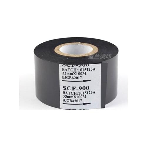 Printer ribbon ink thermal transfer ribbon round black belt Code tape SCF900