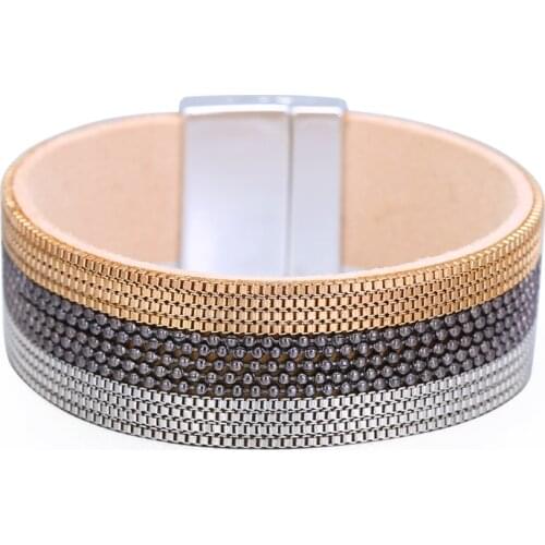 Fashion Multilayer Leather Bracelet Bangle For Woman Vintage Charm Bracelets Pulseira Dropship New Jewelry Gift