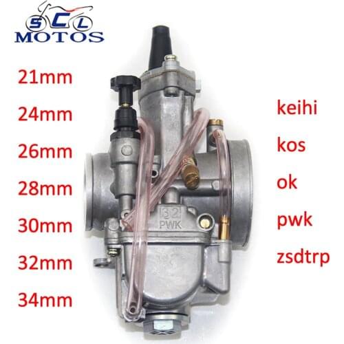 Sclmotos- 21 24 26 28 30 32 34mm Motorcycle KEIHI KOSO OKO Carburetor Parts Carb With Power Jet Fit Scooter ATV,UTV 50cc - 300cc