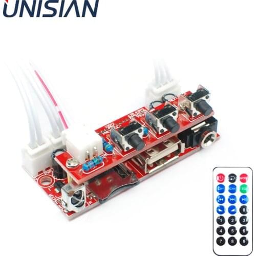 UNISIAN Hifi audio Mp3 Player USB u-disk t-flash micro sd card decoder support mp3 WAV Player with remote control for amplifier