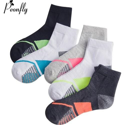 Peonfly Stripe Colorful Stitching Hip Hop Man Dress Fashion White Casual Ventilation Cotton Short Socks Autumn Winter