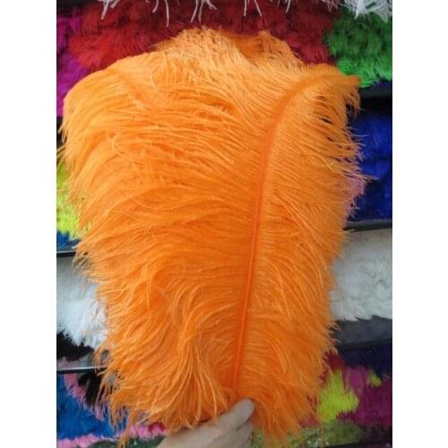 New! Sales of high-quality 100 / Many orange ostrich feathers 55-60cm, DIY wedding decorations / decorative home accessories