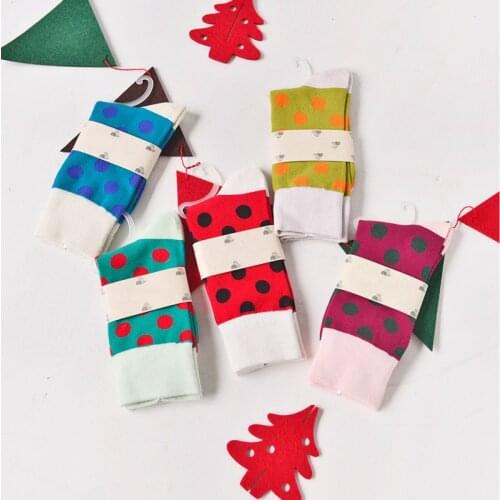 New Colorful Dot Printed Socks Women Fashion Casual Harajuku Hip Hop Cotton Happy Socks Tide Funny Socks Women Meias