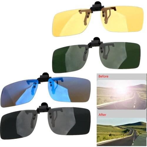 Car Driver Goggles Anti-UVA UVB Polarized Sun Glasses Driving Night Vision Lens Clip on Sunglasses Interior Sunglasses